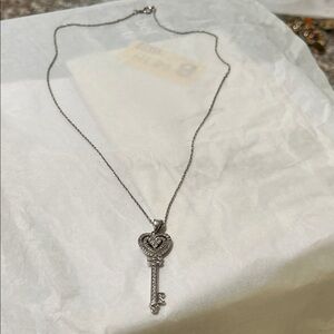 Kay Jewelers Heart Key Necklace in Silver